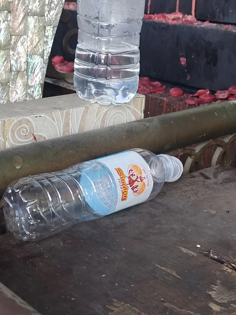 water and drink bottles