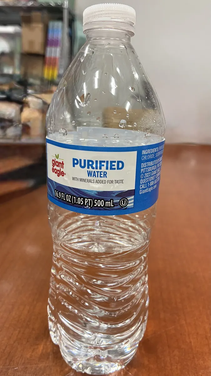 water and drink bottles